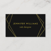 Zwarte en goudgeometrische Visitekaartjes (Voorkant)