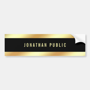 Zwarte en goudglamour Modern Trendy Sjabloon Bumpersticker