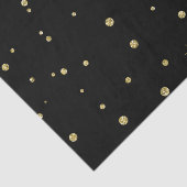 Zwarte en goudhoudende Confetti Stippen Tissuepapier (Detail)