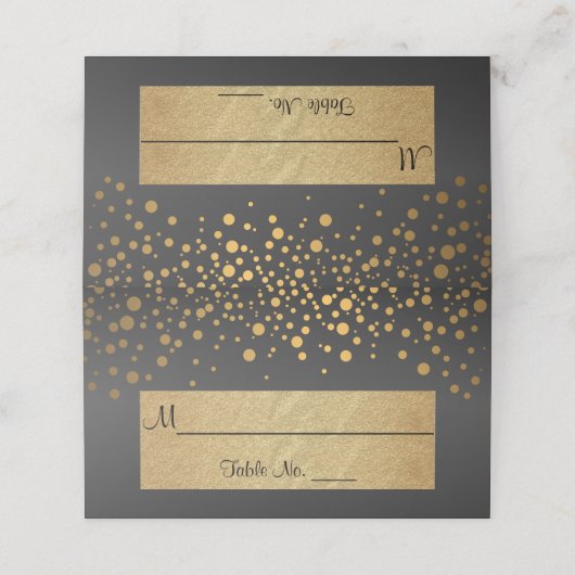 Zwarte en goudkleurige Stippen 2 (Buitenkant ongevouwen)