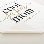 Zwarte en goudkleurige Super Mam Modern Elegant Sherpa Deken (3/4)