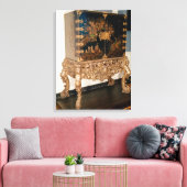 Zwarte en goudlak canvas afdruk (Insitu (Woonkamer))