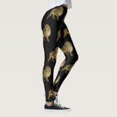Zwarte en goudleeuwen leggings (Rechts)