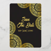 Zwarte en goudluxe Kaart Gold Foil (Achterkant)