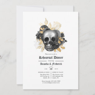 Zwarte en goudpleisters, gothic repesial Dinner Kaart