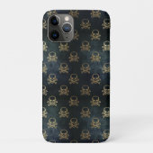 Zwarte en goudschedels Case-Mate iPhone case (Achterkant)