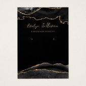 Zwarte en goudsieraden visitekaartje (Voorkant)