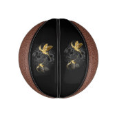 Zwarte en goudvogel basketbal (Verticaal)