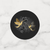 Zwarte en goudvogel confetti (Kleine voorkant)