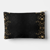 Zwarte en goudvogel etui (Achterkant)