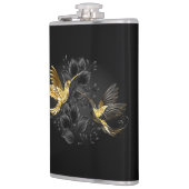 Zwarte en goudvogel heupfles (Links)