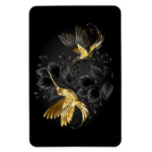 Zwarte en goudvogel magneet (Verticaal)