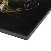 Zwarte en goudvogel snijplank (Hoek)