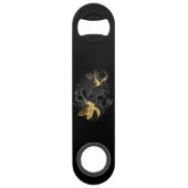 Zwarte en goudvogel speed flessenopener (Voorkant)