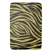 Zwarte en goudzebrastripes badmat (Voorkant Verticaal)