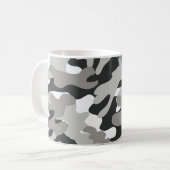 Zwarte en grijze Camo Koffiemok (Voorkant links)