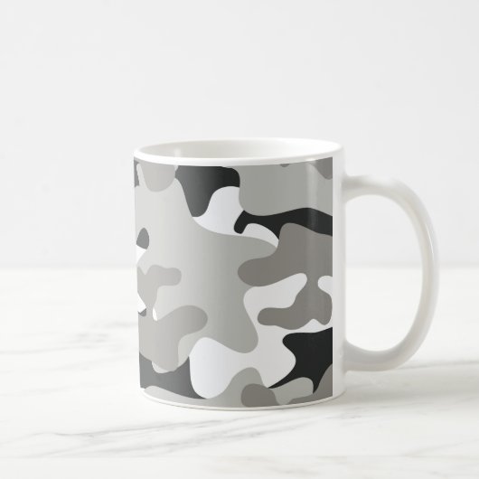 Zwarte en grijze Camo Koffiemok (Rechts)