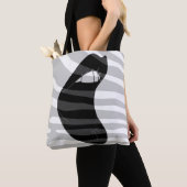 Zwarte en grijze canvas tas (Dichtbij)