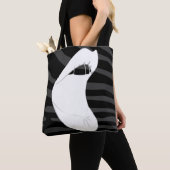 Zwarte en grijze canvas tas (Dichtbij)