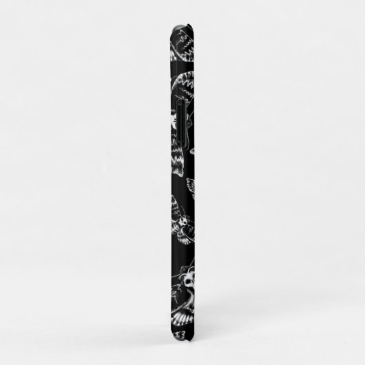 Zwarte en grijze doodskoppen Case-Mate iPhone case (Achterkant/rechts)