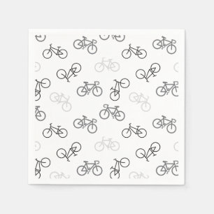 Zwarte en grijze fietsen servet