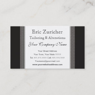 zwarte en grijze Legance Gentleman's Shop Visitekaartje