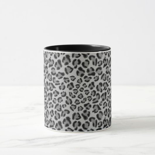 Zwarte en grijze luipaard, cheetah-patroon mok (Midden)