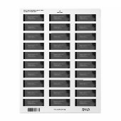 Zwarte en grijze platte labels voor het kleine ret (Full Sheet)