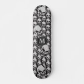 Zwarte en grijze schedelkoppen - Monogram skateboa Skateboard (Voorkant)