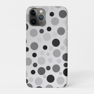 zwarte en grijze stippen, iPhone 11 pro hoesje