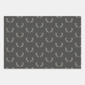 Zwarte en grijze vlekhoofden en geweien inpakpapier vel (Voorkant 3)