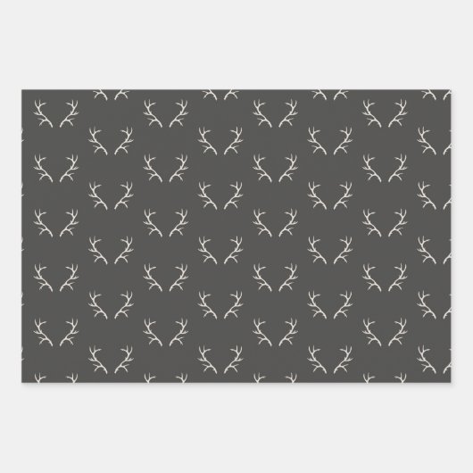 Zwarte en grijze vlekhoofden en geweien inpakpapier vel (Voorkant 3)