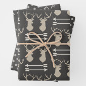 Zwarte en grijze vlekhoofden en geweien inpakpapier vel (In situ)