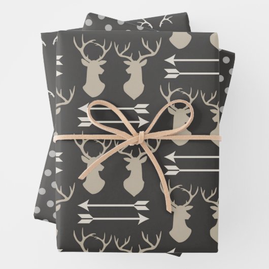 Zwarte en grijze vlekhoofden en geweien inpakpapier vel (In situ)