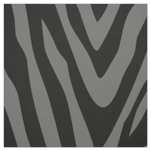 Zwarte en grijze zebra print op grote schaal stof