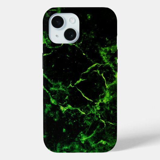 Zwarte en Groene Abstracte Aangepaste Telefoon Dra Case-Mate iPhone Case (Achterkant)