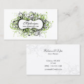 zwarte en groene Chic Visitekaartjes (Voorkant / Achterkant)