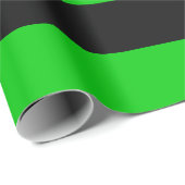 Zwarte en groene luifel strepen cadeaupapier (Rol Hoek)