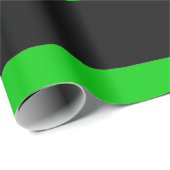 Zwarte en groene potloodstrepen cadeaupapier (Rol Hoek)