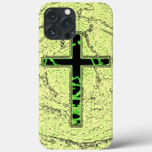 ZWARTE EN GROENE RUIMTE MET MARBLE ACHTERGROND iPhone 13 PRO MAX HOESJE