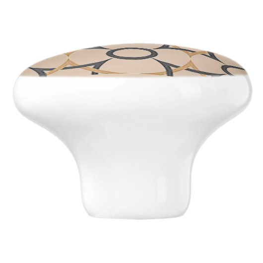 Zwarte en Khaki Diamond Shape Ceramic Knob. Pull Keramische Knop (Zijkant)