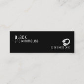 zwarte en minimalistische DJ Mini Visitekaartje (Voorkant)