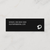 zwarte en minimalistische DJ Mini Visitekaartje (Achterkant)