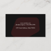 Zwarte en moderne vorm visitekaartje (Achterkant)