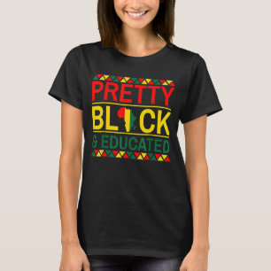 zwarte en opgeleide Afrikaanse vrouwen zwarte his T-shirt
