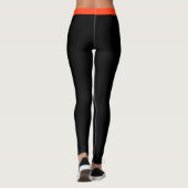 Zwarte en Oranje Leggings (Achterkant)