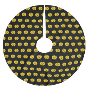 Zwarte en Oranje pompoenen Halloween Tree Skirt Kerstboom Rok