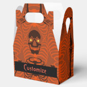 Zwarte en Oranje skeletten - Haringvrije doos Bedankdoosjes (Geopend)