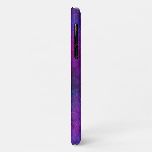 Zwarte en Paarse Abstracte bubbels Case-Mate iPhone Case (Achterkant/links)