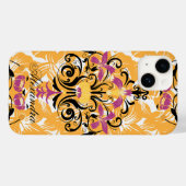 Zwarte en paarse bloemen, opvallende kunst Case-Mate iPhone case (Achterkant (horizontaal))